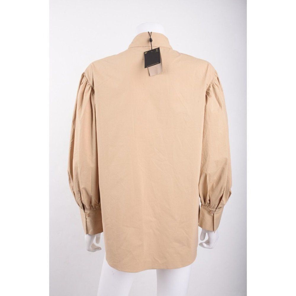 Massimo Dutti Womens Oversized Blouse Shirt Poplin US 4 EU 36 Tan 5100/556 NWT - Picture 5 of 6